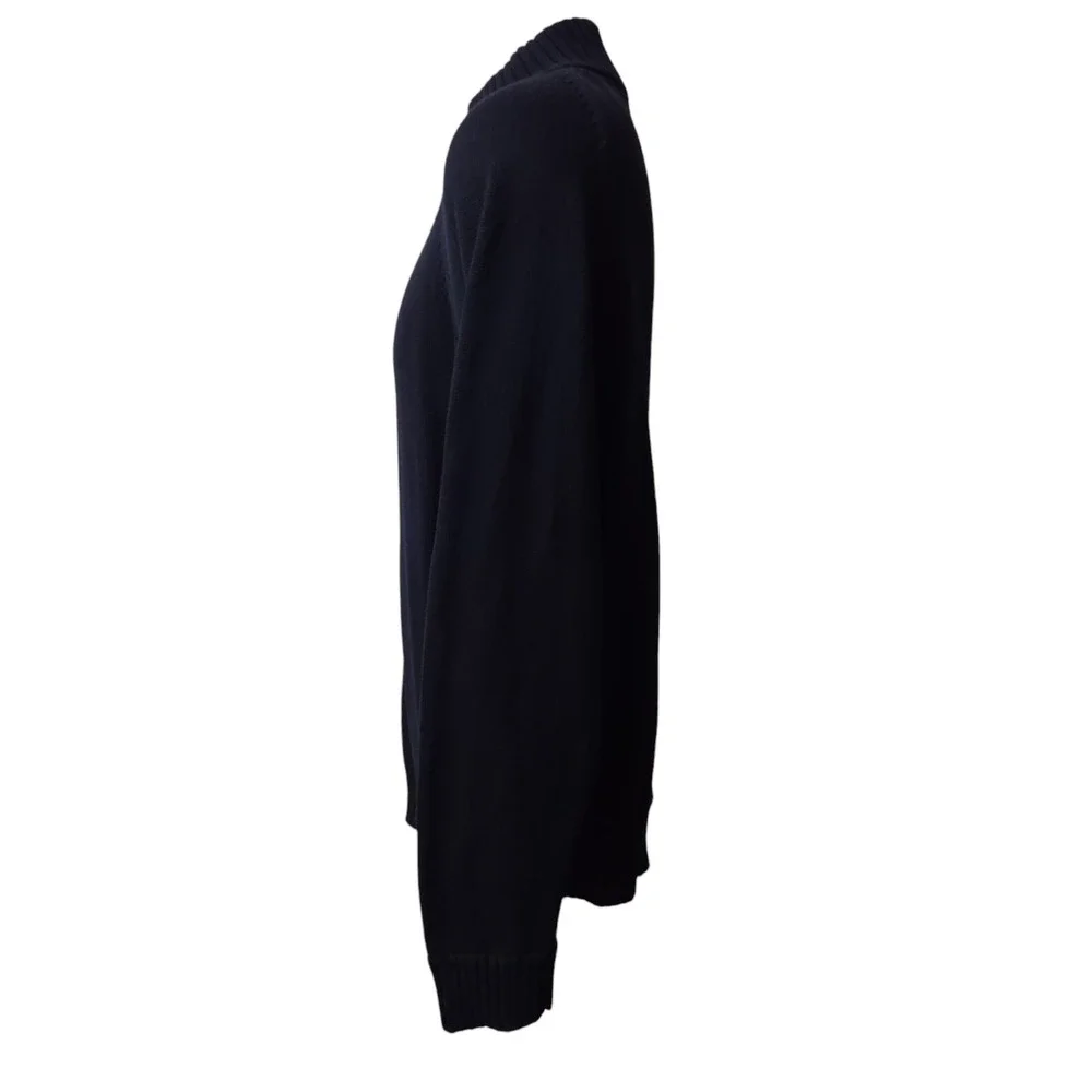 J.CREW Henley Knit Sweater Mens XL Navy Blue 100 Cotton Pullover Raglan 3 Button